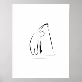 Pilates - auf dem Reformer-Plakat schwakattieren Poster