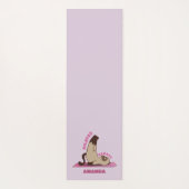 Pilates Badass Workout Kitty Cat Individuelle Name Yogamatte (Rückseite)