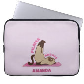 Pilates Badass Workout Kitty Cat Laptop Sleeve (Vorderseite)