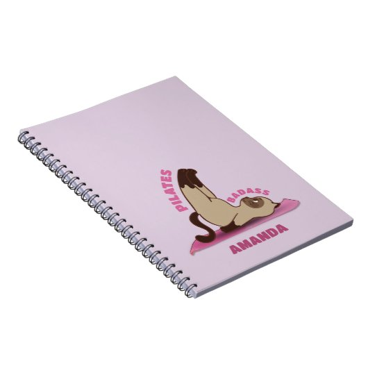 Pilates Badass Workout Kitty Cat Notebook Notizblock (Rechte Seite)