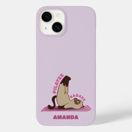 Pilates Badass Workout Kitty Cat Phone Case (Rückseite)