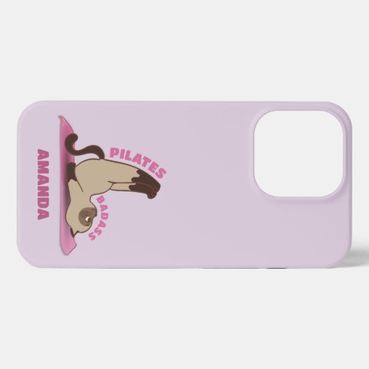 Pilates Badass Workout Kitty Cat Phone Case iPhone Hülle (Rückseite (Horizontal))