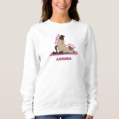 Pilates Badass Workout Kitty Cat Sweatshirt (Vorderseite)