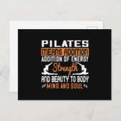 Pilates bedeutet Zusatz von Energie und Soul Postkarte (Vorne/Hinten)