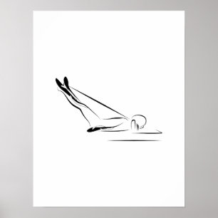 Pilates - Beinzirkel auf dem Reformer Poster