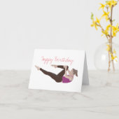 Pilates Birthday Card Karte (Gelbe Blume)