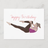 Pilates Birthday Postcard Postkarte (Vorderseite)