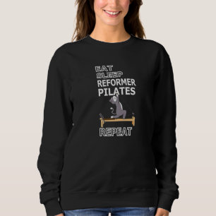 Pilates Cat Eat Sleep Reformer Pilates wiederholen Sweatshirt