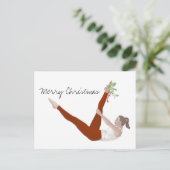 Pilates Christmas Card Feiertagspostkarte (Stehend Vorderseite)