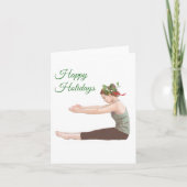 Pilates Christmas Card Spine Stretch Karte (Vorderseite)