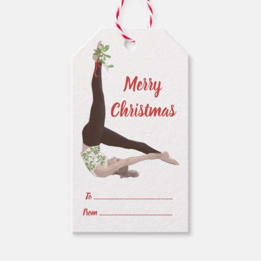Pilates Christmas-Geschenk-Tag Geschenkanhänger (Vorderseite)