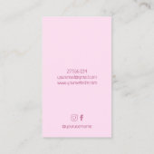 Pilates Classes Workout Kitty Cat Visitenkarte (Rückseite)