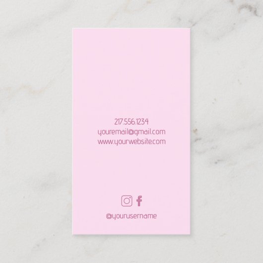 Pilates Classes Workout Kitty Cat Visitenkarte (Rückseite)