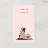 Pilates Classes Workout Kitty Cat Visitenkarte (Vorderseite)