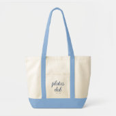 Pilates Club Script Typografie Benutzerdefiniertes Tragetasche (Vorne)