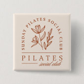 Pilates Club sunday boho ästhetische Button (Vorderseite)