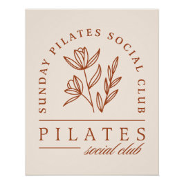Pilates Club sunday boho blumenlotus ästhetisch Poster