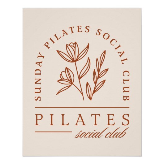 Pilates Club sunday boho blumenlotus ästhetisch Poster (Vorderseite)