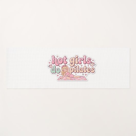 Pilates Coquette Fitness Aesthetic Workout Mat Yogamatte (Vorderseite (Horizontal))