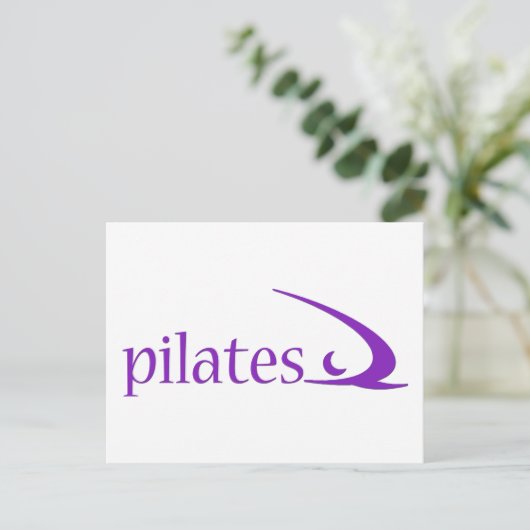 Pilates Design! Postkarte (Stehend Vorderseite)