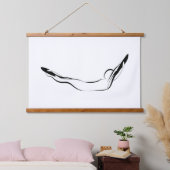 Pilates Double Leg Stretch Pose - Mat Wandteppich Mit Holzrahmen (Schlafzimmer)