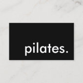 Pilates. (Farbanpassbar) Visitenkarte (Vorderseite)