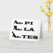 Pilates Figuren! Karte (Gelbe Blume)