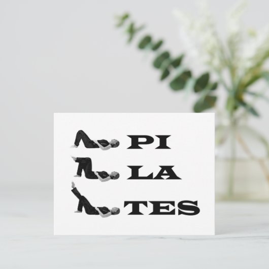 Pilates Figuren! Postkarte (Stehend Vorderseite)