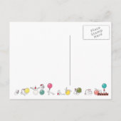 Pilates für Weinliebhaber auf Postkarte, Lachs Postkarte (Rückseite)