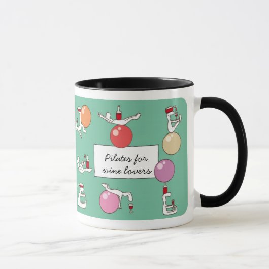 Pilates für Winelovers Tasse, grün Tasse (Rechts)