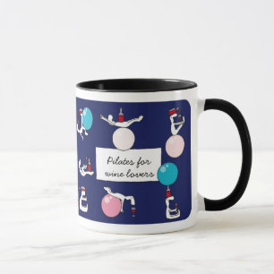 Pilates für Winelovers Tasse, lila Tasse