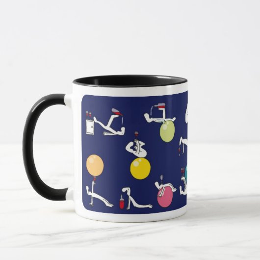 Pilates für Winelovers Tasse, lila Tasse (Links)