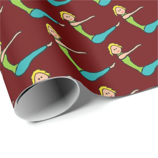 Pilates Geschenkpapier (Rolleneckpunkt)