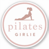 Pilates Girlie Aufkleber (Vorderseite)