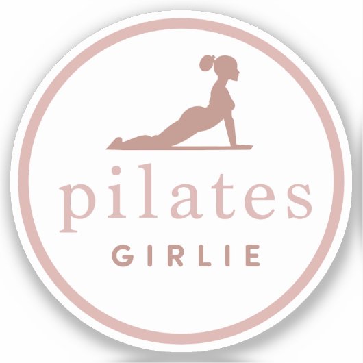 Pilates Girlie Aufkleber (Vorderseite)