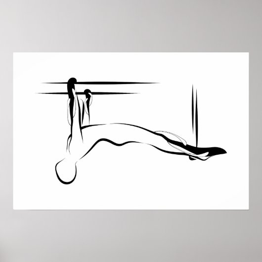 Pilates Hanger Pull Up Pose - Cadillac Poster (Vorne)