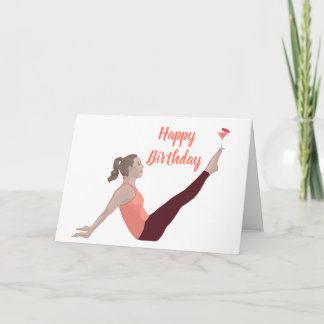 Pilates Happy Birthday Card Karte