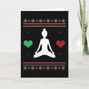 Pilates hässlicher Weihnachtspullover Yoga Xmas Karte