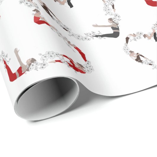 Pilates Heart  Geschenkpapier (Rolleneckpunkt)