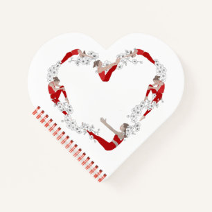 Pilates heart Spiral Notebook Notizblock