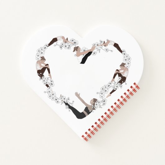 Pilates heart Spiral Notebook Notizblock (Rückseite)