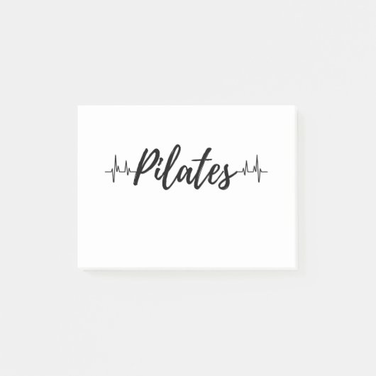 Pilates-Herzschlag Post-it Klebezettel (Vorderseite)