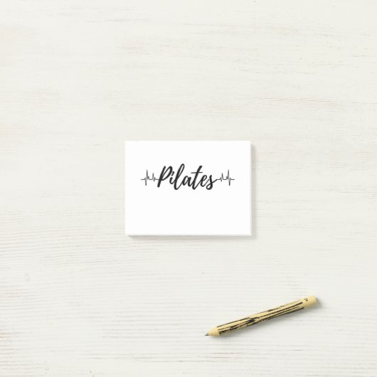 Pilates-Herzschlag Post-it Klebezettel (Auf Schreibtisch)