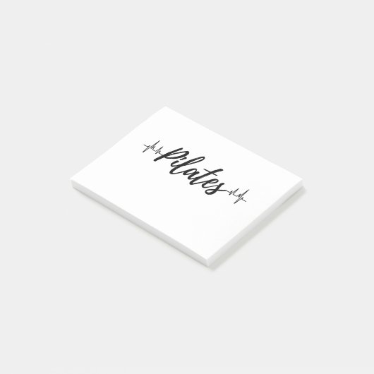 Pilates-Herzschlag Post-it Klebezettel (angewinkelt)