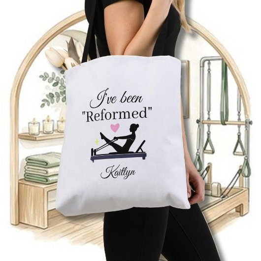 PILATES ICH BIN "REFORMIERT" REFOMER NAME TASCHE