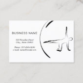 Pilates Instructor Abstrakt Pilates Posen Visitenkarte (Rückseite)