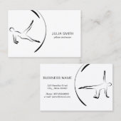 Pilates Instructor Abstrakt Pilates Posen Visitenkarte (Vorne/Hinten)