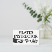 Pilates Instructor Business Cards - Coole Vintage Visitenkarte (Stehend Vorderseite)