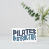 Pilates Instructor Business Cards Visitenkarte (Stehend Vorderseite)