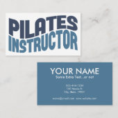 Pilates Instructor Business Cards Visitenkarte (Vorne/Hinten)